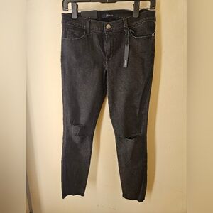 NWT New J Brand Photo Ready sz 27 black skinny cropped jeans